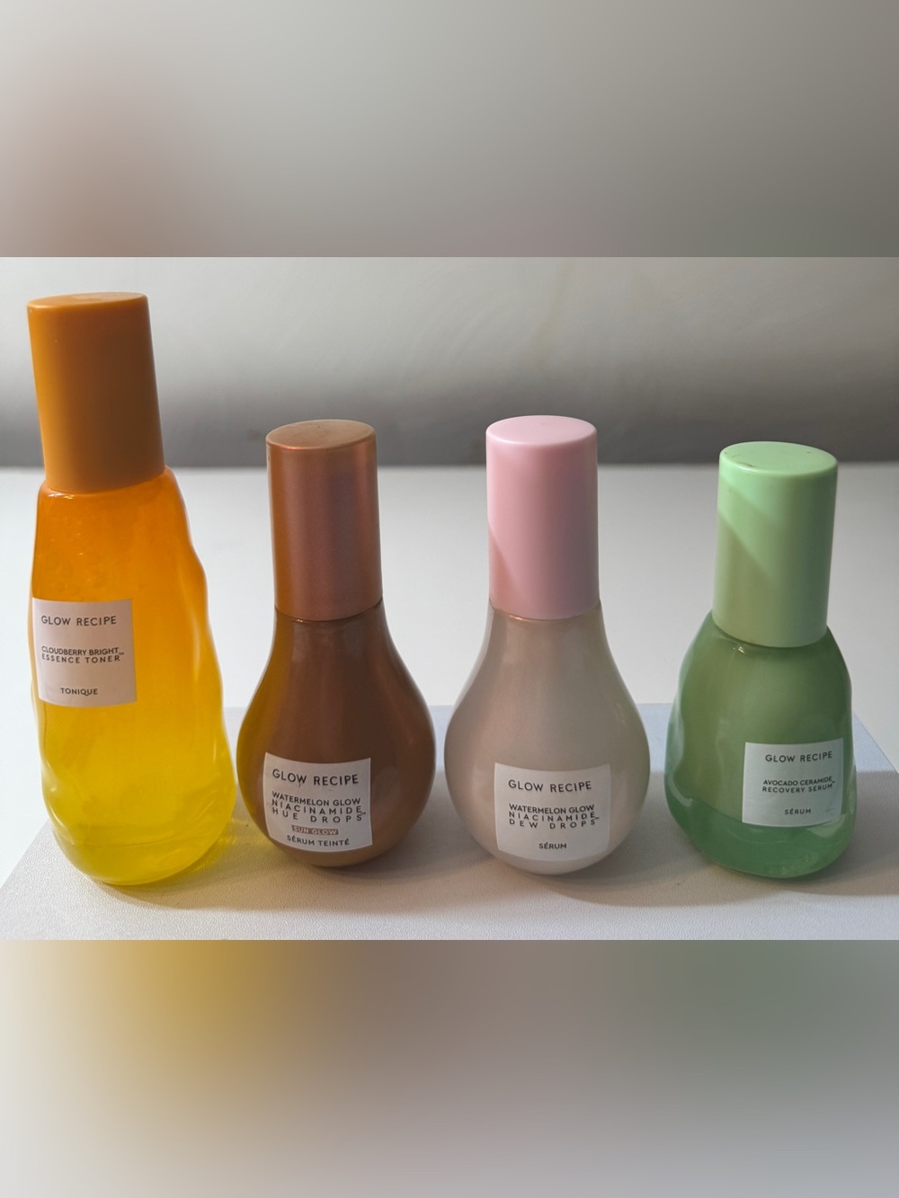 SKIN CARE/TANNING DOLCE GLOW RECIPE Toner, Dew Drops, Hue Drops, Recovery Serum.